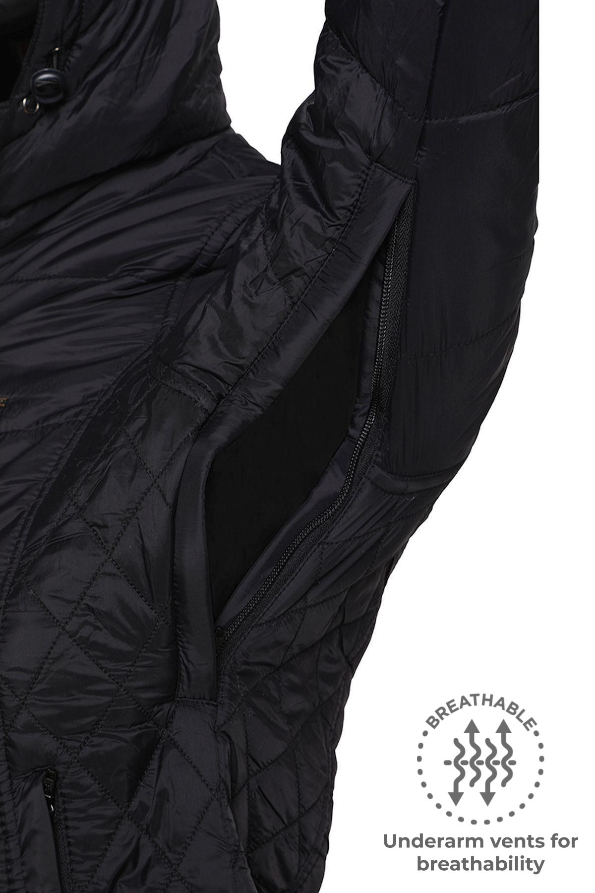 Black Puffer Jacket | Women